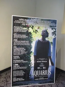 Aquarius poster at the Angelika Film Center